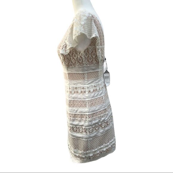 BCBG Maxazria Renata Cream Lace Dress NWT - Picture 3 of 12